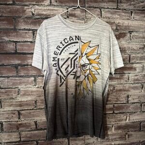 American Fighter Graphic T Shirt Men's Large Gray MMA Streetwear